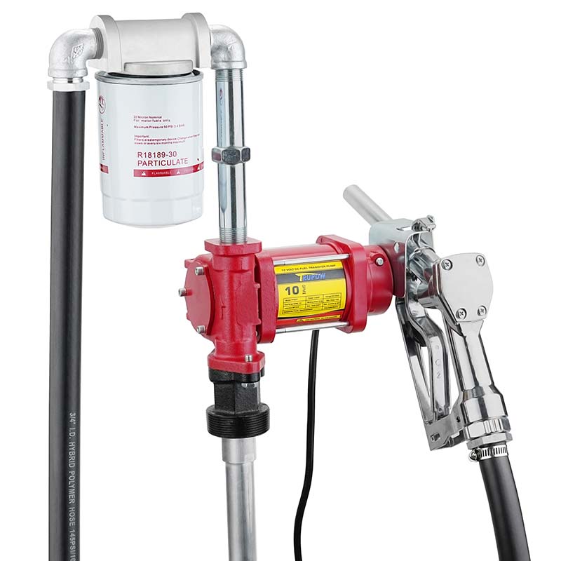 ชุดปั๊มโอนน้ำมันเชื้อเพลิงเบนซิน 12V พร้อมหัวฉีด